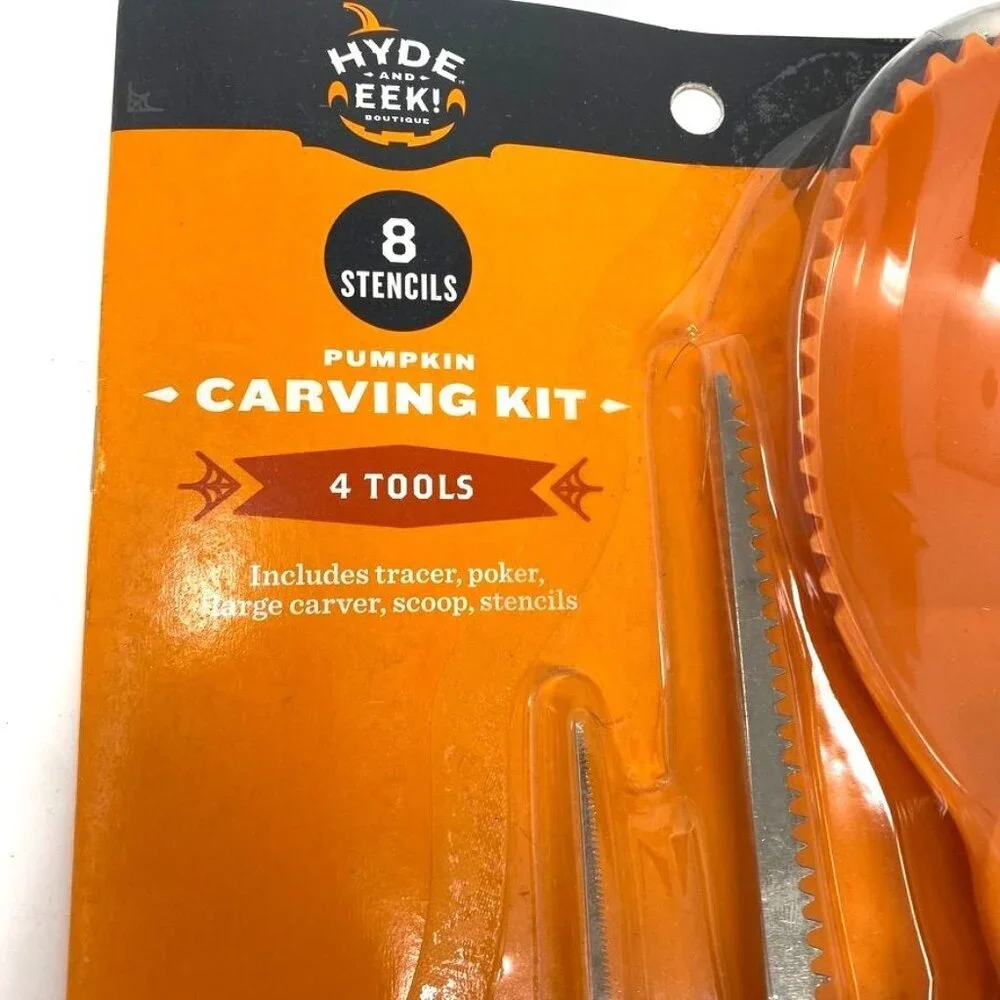 Target Hyde & Eek Pumpkin Carving Kit Tools 8 Stencils Halloween Crafts